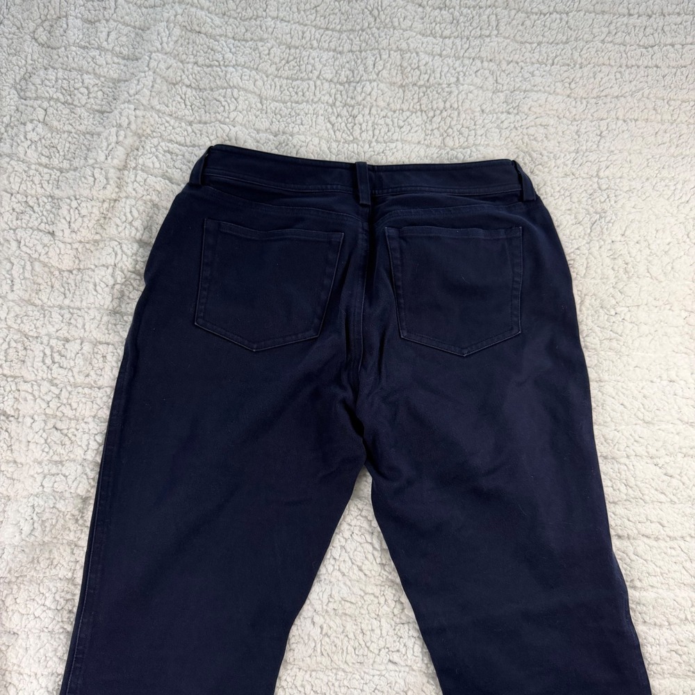 Lauren Ralph Lauren Petite Navy Blue Straight Leg Stretch Pants 4P Cotton Blend - Picture 9 of 10